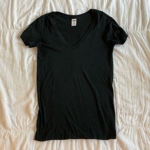 Black V Neck Tee